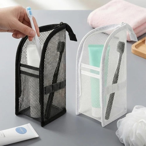 Standing mesh toiletry bag eva - toiletry,