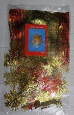 Vintage Foil Christmas Hanging Decoration Flower Cascade Sealed - Gold / Copper