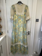 Vintage 1970s Maxi Dress by Alexander Clare . Size - Small 14 . Boho / Hippie