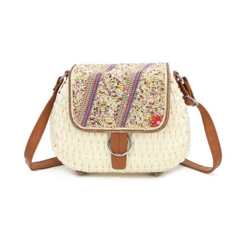Women straw crossbody bag - crossbody,