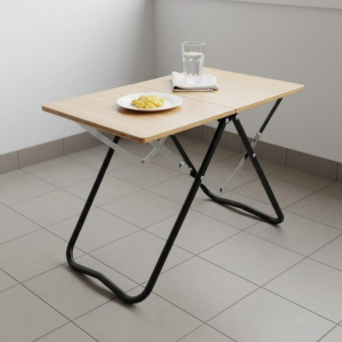 Portable bamboo folding table - bamboo,