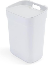 Curver 10L Lift Top Bin White With Lid For Kitchen Accessory Recycled Bit Stain