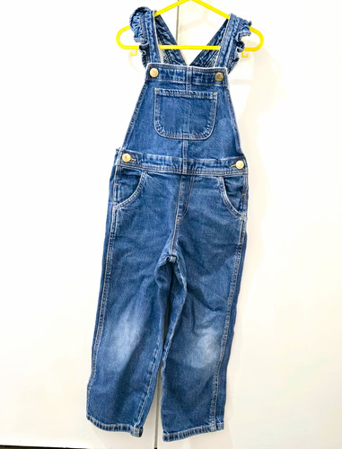 Girls blue denim dungarees - girls,