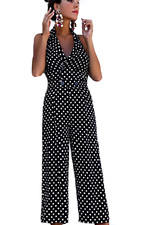  ZARA BLACK POLKA DOT JUMPSUIT