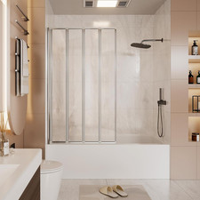Stylish Bi-Fold Chrome Shower