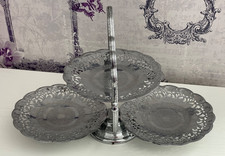 Vintage Silver Plated 2 Tier