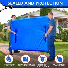 Heavy Duty Mattress Bag Moving Cover Self Sealing Storage Bag King Queen Bed UK