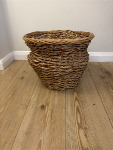 Rustic woven wicker plant - rustic,