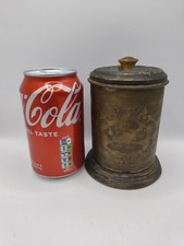 A Vintage Tea Caddy Tin Oriental Design 125 mm Tall