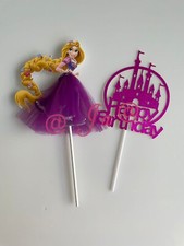 Princess Rapunzel Happy Birthday Castle Cake Topper For Birthday Party Decor