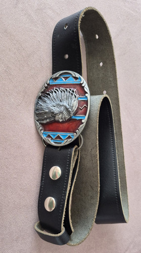 Medium leather belt - leather,