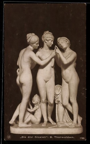 The three graces statue - the,