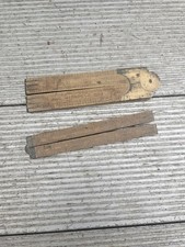 2x Vintage Rabone Wooden Folding Ruler Rule