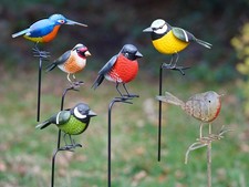 Set 6x Metal Garden Birds on