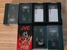 JVC 45 Compact VHS Tape SX VHS-C PAL bundle x7 new and used maily 