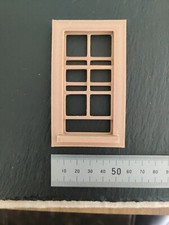 1 Working Window Frame, Dolls House Miniature DIY Fixture Fittings 1:12 54x93mm