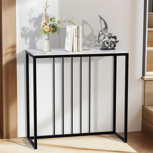 White marble console table - marble,