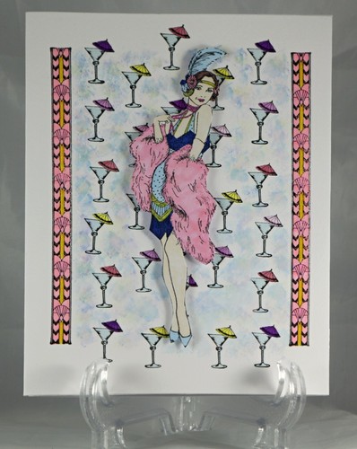 Art deco style flapper - art,