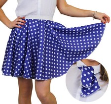 SHORT BLUE POLKA DOT SKIRT