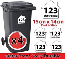 4 x Wheelie Bin Stickers