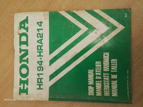 Honda shop manual hr194 - honda,