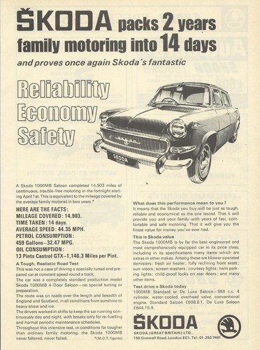 Skoda 1000 original 1968 uk - skoda,
