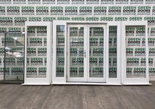 FRENCH DOORS WITH SIDELIGHT EXTERNAL WOODEN EXTERIOR DOUBLE GLAZED BAY WIDE