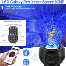 LED Galaxy Star Projector Lamp Ceiling Music Light Night Starry Planets Space UK