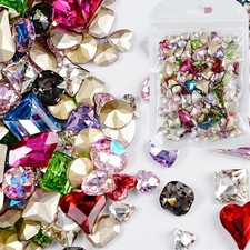 50/100 Pcs Sparkling Nail Charm Nail Rhinestones Mix Shape Nail Gems Nail Supply