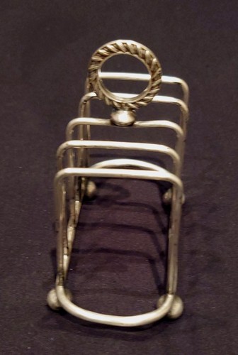 Antique silver plated toast - plated,
