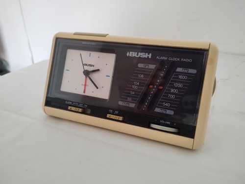 Vintage bush alarm clock radio - vintage,