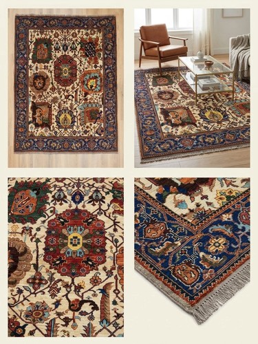Large hamdmade orental afghan - orental,