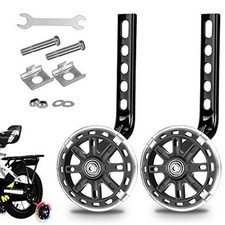 2x Universal Kids Bicycle LED Training Wheels Stabilisers For 12-20" Bike Cycle 