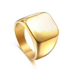 Mens Polished Square Signet