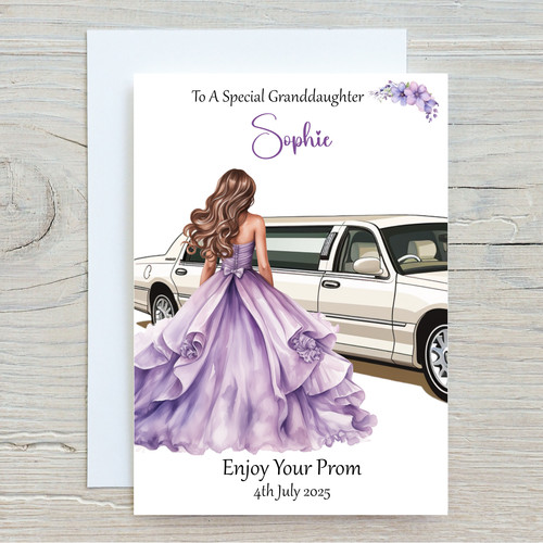 Personalised prom card school - card,