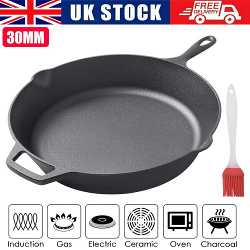 30cm pre seasoned cast iron - cast,
