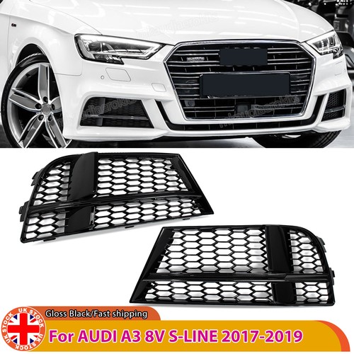 Gloss black front fog - front,