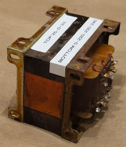Chassis transformer 25v - chassis, 25v-0-25v