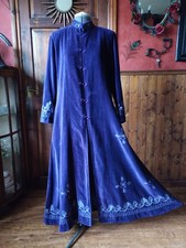 Jordash, Vintage Bohemian Gothic. Full Length, Purple Velvet, Fit & Flare Coat.