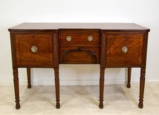 Antique Georgian Mahogany Sideboard with Ebony Inlays by David Morley C.1835