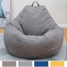 Large Bean Bag Sofa Cover Soft Fluffy Breathable Chair for Adults Kids UK