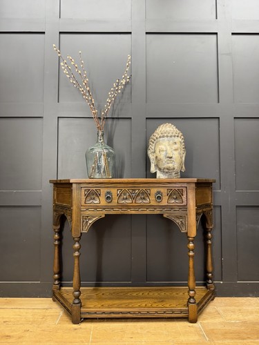Old charm oak console - oak,