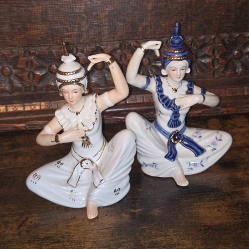 Pair vintage thai temple - pair,