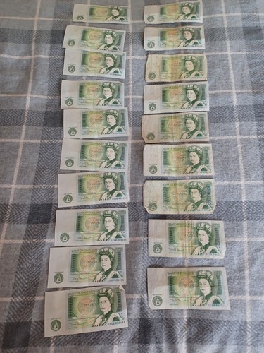 Old british one pound - british, note/
