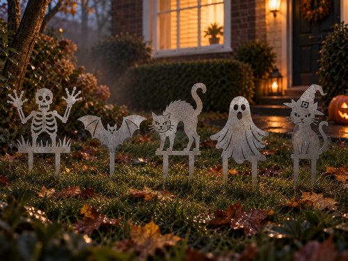 Halloween metal garden stake - halloween,