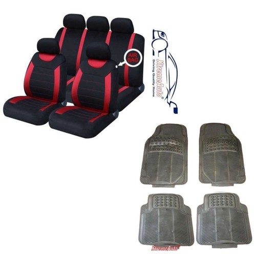 Naby red seat covers rubber - red,