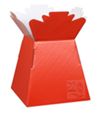 Red Living Vases Flower Florist Bouquet Transporter Sweet Gift Box