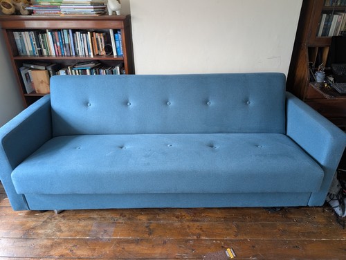 Sofa bed seater blue - sofa, seater,