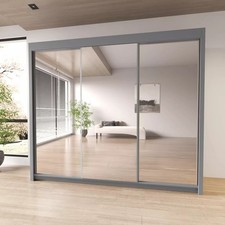 Milan Mirror Sliding Wardrobes for Bedroom Furniture Storage Closet 6 Sizes