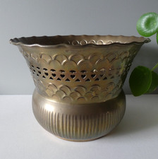 Vintage Brass Planter Pot